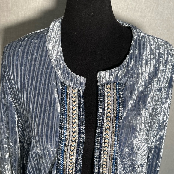 NWT Adore Blue Classy Trim Cardigan- XL - Picture 3 of 11